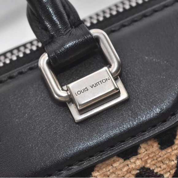 LV Limited Edition Chenille Leopard Baby/Mini Hand Boston Bag - Picture 13 of 15